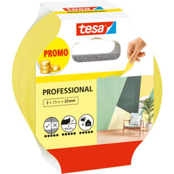 Tesa - Painter's Tape Professional - ruban de peintre en papier washi fin pour un masquage particulièrement précis lors des travaux de peinture