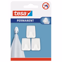 Tesa - crochets permanents rectangulaires blancs s