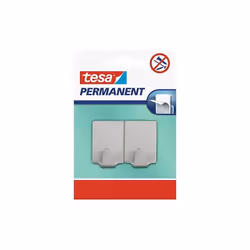 TESA 66613-00000-00 CROCHET PERMANENT RECTANGULAIRE GRIS MÉTAL TAILLE L