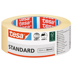 TESA Standard 50 m Ruban de masquage pour peintre Adapté à une utilisation à l'intérieur Papier Blanc