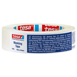 TESA 4325 50 m Ruban de masquage pour peintre Adapté à une utilisation à l'intérieur Papier Blanc