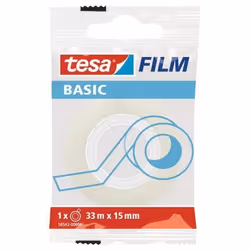 TESA Basic, 33 m, Transparent, tesafilm, 15 mm, 1 pièce(s)