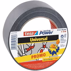 Fixation sol - TESA - Promo extra power gris 25mx50mm - Ruban adhésif - Mat - Sols