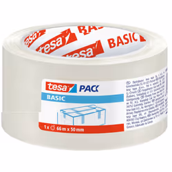 TESA 58570, Transparent, Carton, Polypropylène (PP), 66 m, 5 cm