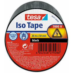 Tesa - Ruban adhésif pvc tous usages Noir 20m x50mm