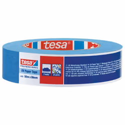 TESA 4435, Ruban de masquage pour peintre, Papier, Bleu, A base de caoutchouc, 12%, 380 N/mm2