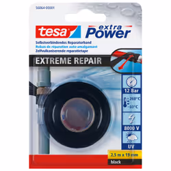 TESA 56064-00001, Noir, Réparer, -60 °C, 260 °C, 2,5 m, 19 mm