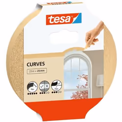 TESA 56533-00001-02, Ruban de masquage pour peintre, Marron, Verre, Métal, Plastique, Bois, Rude, Lisse, Universel, 7 jour(s)