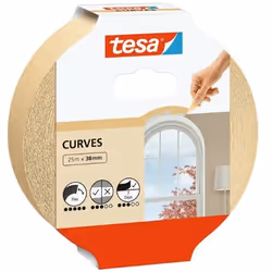 TESA 565340000102, Ruban de masquage pour peintre, Marron, Verre, Métal, Plastique, Bois, Rude, Lisse, Universel, 7 jour(s)