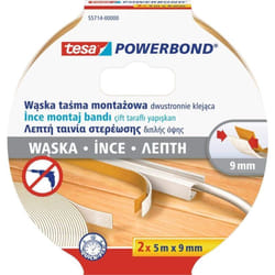 Taśma dwustronna powerbond 2szt. 5m x 9mm wąska - Tesa