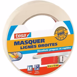 TESA Masquer lignes droites 50m x 19mm sans trace 4 jours