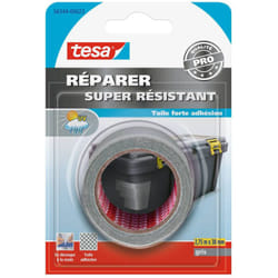 Tesa - Premium réparation toilé super résistant gris 2.75x38