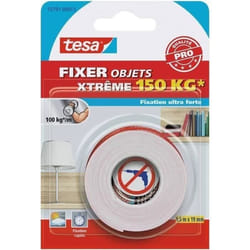 TESA Fixer objets extrême 150 kg Adhésif fixation ultra forte - 15 m x 19 mm