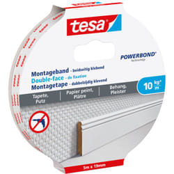 Tesa - wallpaper 77743-00000-00 Ruban de montage ® Powerbond blanc (l x l) 5 m x 19 mm 1 pc(s)
