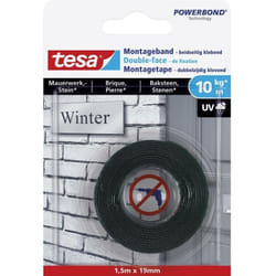Tesa - brick & stone 77748-00000-00 Ruban de montage ® Powerbond noir (l x l) 1.5 m x 19 mm 1 pc(s)
