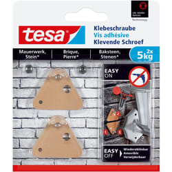 Tesa - 77904-00-00 lot de 2 vis adhésives triangle pour brique 5 kg 77904-00000-00