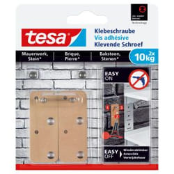TESA 77908-00000 crochet pour rangement à usage domestique Intérieure et extérieure Crochet universel Beige 2 pièce(s)