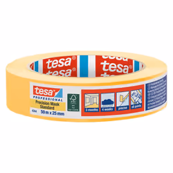 TESA 4344 Precision Mask Standard, Ruban de masquage pour peintre, Papier, Orange, Caoutchouc, Verre, Métal, Universel, A bas ...