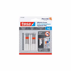 TESA 77775, Extérieure, Crochet universel, Blanc, Bande adhésive, 1 kg, 2 pièce(s)