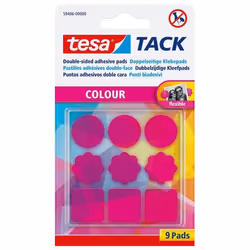 TESA TACK, Adhésif double-face de montage, Rose, Intérieure, Papier, Ampoule