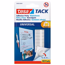 TESA TACK, Adhésif double-face de montage, Blanc, Intérieure, Papier, Ampoule