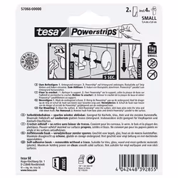 TESA 57066-00000 crochet pour rangement à usage domestique Intérieure Crochet pour serviette Métallique 2 pièce(s)