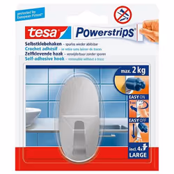 TESA 58261-00000 crochet pour rangement à usage domestique Intérieure Crochet pour serviette Métallique 1 pièce(s)