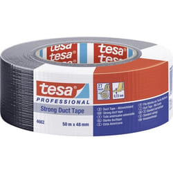 Ruban adhésif toilé tesaProfessional noir - tesa STRONG 04662-00194-01 - 50 m x 48 mm - Multi-usages