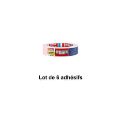Tesa - Adhésif de masquage de précision, surfaces sensibles, 25 mm x 50 m ® 4333 - Lot de 6 adhésifs