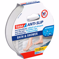 ruban antidérapant tesa® pour bain et douche, transparent Caractéristiques du produit: Ruban antidérapant imperméable : idéal ...