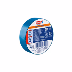 Couleur = Bleu Largeur = 15mm Longueur = 10m Matériau du support = PVC Epaisseur = 0.15mm Nom commercial = SPVC ELECTRICAL