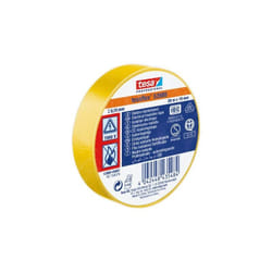 Ruban d'isolation électrique Tesa SPVC ELECTRICAL en PVC Jaune 20m x 19mm x 0.15mm ( Prix pour 1 )