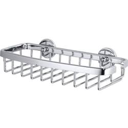 Tesa - Aluxx Petit panier de douche, sans perҫage, adhésif, inoxydable, résistant à l'humidité, 5,0cm x 22,0cm x 10,2cm