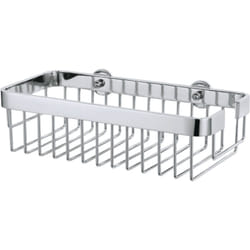 Tesa - Aluxx Panier de douche, sans perҫage, adhésif, inoxydable, résistant à l'humidité, 8,7cm x 30,0cm x 14,7cm
