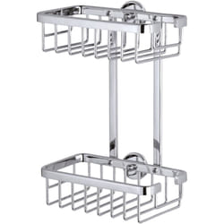 Tesa - Aluxx Étagère 2 paniers, sans perҫage, adhésif, inoxydable, résistant à l'humidité, 26,0cm x 18,0cm x 10,7cm