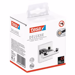 TESA DELUXXE Crochet pour serviette Mural Chrome