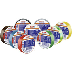 Tesa - Ruban isolant ® Professional 53988-00135-00 marron, vert, jaune, blanc, gris, bleu, rouge, noir, noir (l x l) 10 m x 15 mm 10 pc(s) D692721