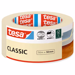 TESA CLASSIC, Beige, Protection, Réparer, 50 m, 50 mm, 0,14 mm, 1 pièce(s)
