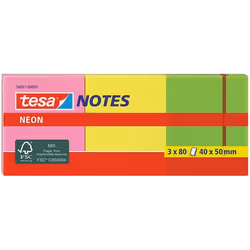 TESA 56001, Rectangle, Vert, Rose, Jaune, 50 mm, 40 mm, 80 feuilles