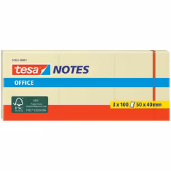 TESA 57653-00001-05, Rectangle, Jaune, 50 mm, 40 mm, 100 feuilles