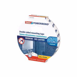 Tesa taśma dwustronna powerbond 5m x 19mm do lusterTESA TAŚMA DWUSTRONNA POWERBOND 5m x 19mm DO LUSTER . With warranty of 3 y ...