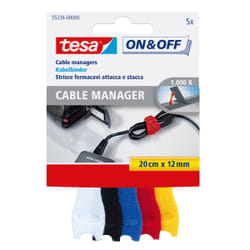 TESA On & Off serre-câbles Noir, Bleu, Rouge, Blanc, Jaune 5 pièce(s)
