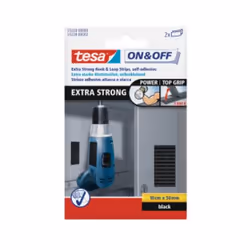 TESA 55228-00, Velcro, Noir