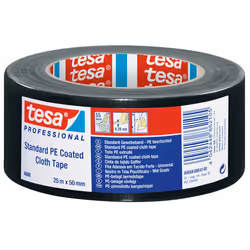 TESA 4688, Noir, Mettre en lots, Emballage, Réparer, Polyester, 25 m, 50 mm