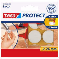 TESA Protect, Blanc, Feutrine, Rond, CE, 2,6 cm, 9 pièce(s)