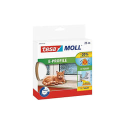 Tesa - moll joint d'étanchéité en caoutchouc auto-adhésif pour isolation des fenêtres et portes blanc 25 m x 9 mm