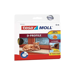 Tesa - 05393-00101-00 05393-00101-00-BURLETE de caucho perfil dpara desajustes GRANDES-6M x 9MM marrón, marron, 6M