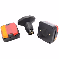 Berger & Schröter Kit déclairage pour remorque 7 pôles feu stop feu arrière clignotant 12 V/DC raccordement sans fil