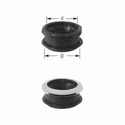 ASW Stedo Mület Trumpf connecteur WC 170147 pour WC Ø 55 mm et tuyau de réservoir