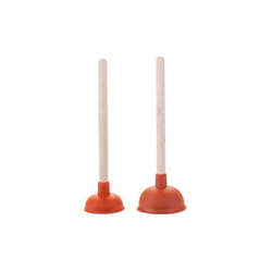 ASW - Nettoyeur d&39évier Pömpel cloche d&39aspiration 115 mm, avec manche en bois 35 cm, caoutchouc